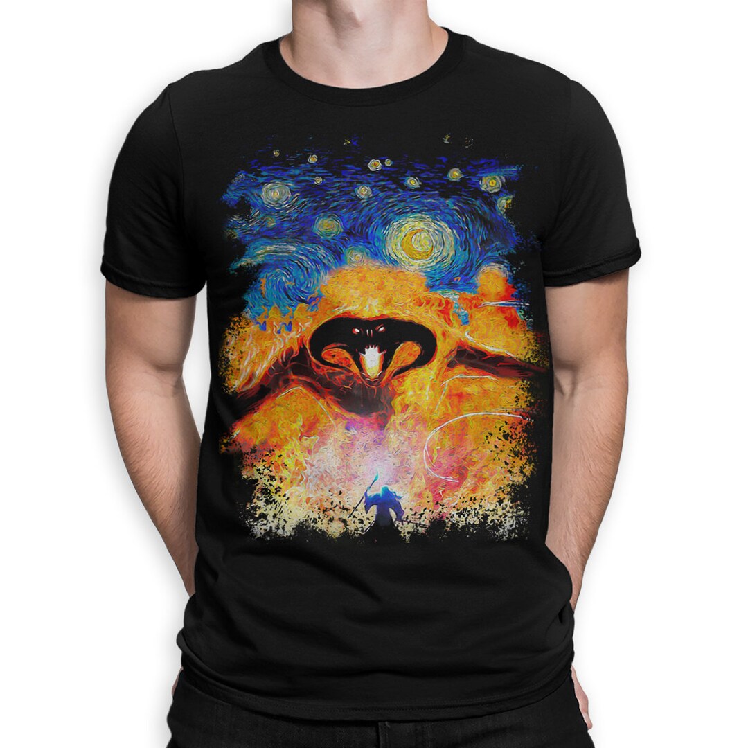 Balrog Starry Night T-shirt / the Lord of the Rings Tee / Men's Women's ...