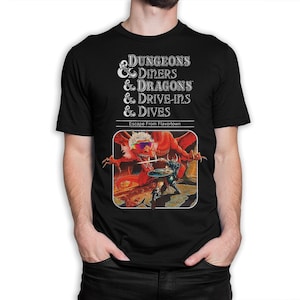 Dungeons and Diners and Dragons and Drive-ins and Dives Funny T-Shirt / DnD Dungeons & Dragons Shirt / Men&#39;s Women&#39;s All Sizes (yw-343)