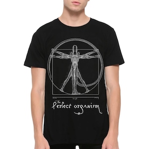 Alien Vitruvian Xenomorph T-Shirt / 100% Cotton Tee / Men&#39;s Women&#39;s All Sizes (yw-183)