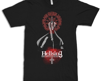 Hellsing Anime T-Shirt / 100% Cotton Tee / Men's Women's All Sizes (yw-278)
