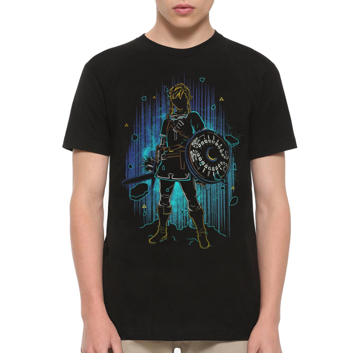 ゼルダの伝説 TシャツのMサイズ Lサイズ ゼルダの伝説 ブラック センターロゴ ユニクロTシャツ