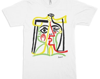 Pablo Picasso Jacqueline mit Strohhut T-Shirt / 100% Baumwolle T-Shirt / Herren Damen Alle Größen (yw-160)