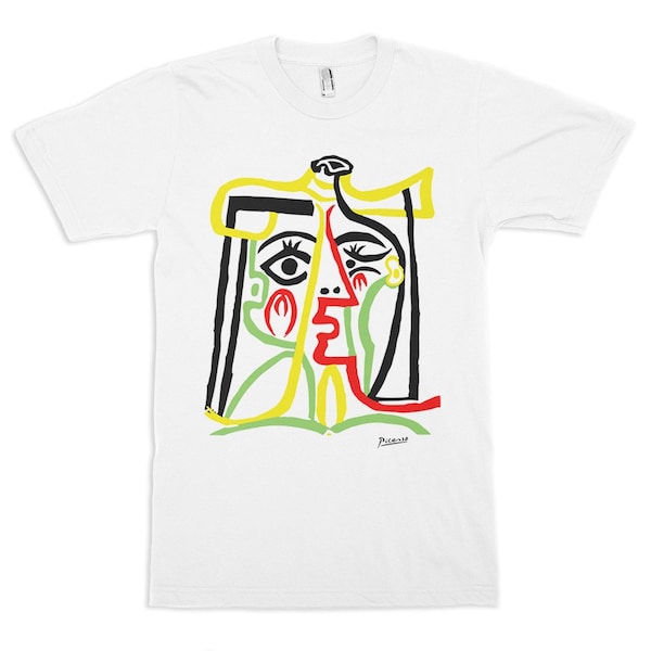 Pablo Picasso Jacqueline with Straw Hat T-Shirt / 100% Cotton Tee / Men's Women's All Sizes (yw-160)