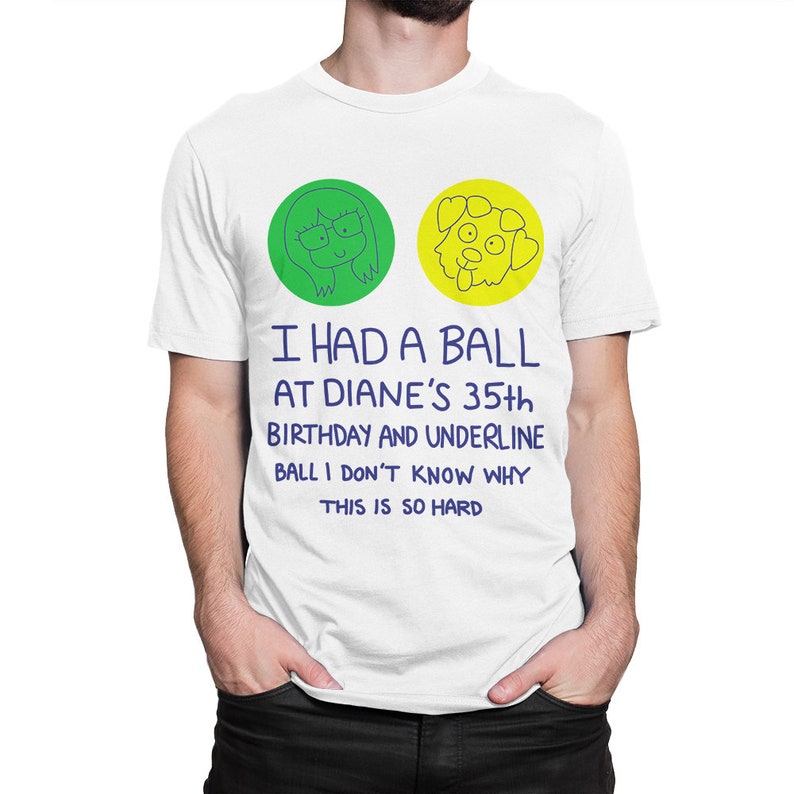 BoJack Horseman Diane's 35th Birthday T-Shirt, 100% Cotton Men's Women's Tee (el-130) image 8