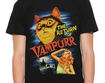 The Return of the Vampurr Funny T-Shirt / Dracula Cat Shirt / Men&#39;s Women&#39;s All Sizes (yw-143)