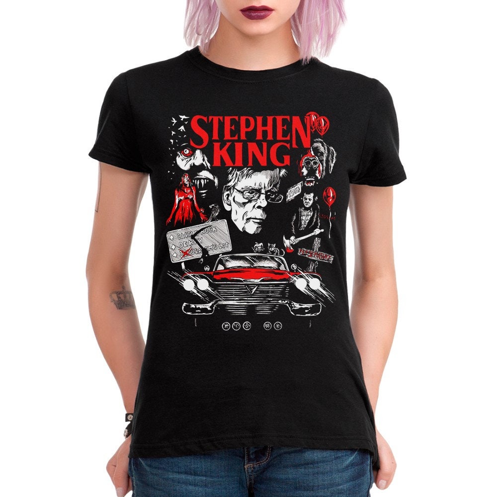 Stephen yw-189 All Movies Cotton / - Horror 100% King Women\'s Etsy / T-shirt Men\'s Sizes Tee