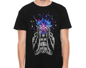 T-shirt Space Boom / 100% katoenen T-shirt / heren, dames alle maten (yw-109)