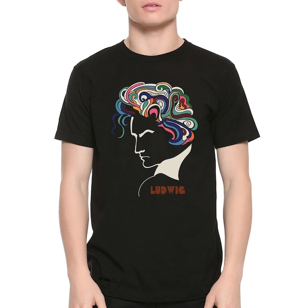 Ludwig van Beethoven Art T-Shirt / 100% Cotton Tee / Men's Women's All Sizes (yw-125)