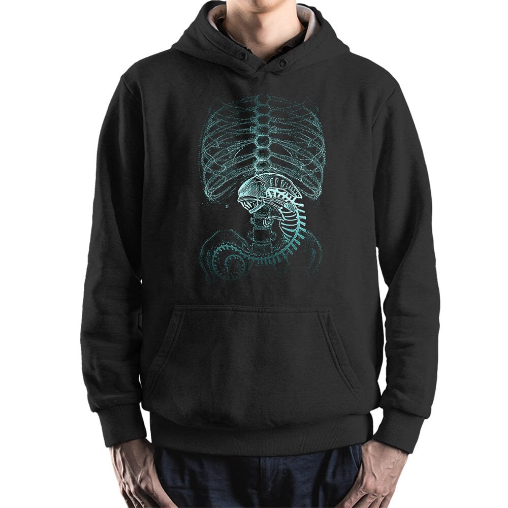 Alien Xenomorph X-ray Hoodie and Sweatshirt / Unisex Sizes