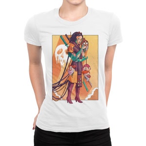 白雪姫 サイバーパンクアート Tシャツ / 100% コットン Tシャツ / メンズ レディース 全サイズ (yw-248)