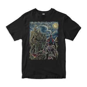 The Starry Night on Olympus T-Shirt / Vincent van Gogh Tee / Men&#39;s Women&#39;s All Sizes (GOW-85101)