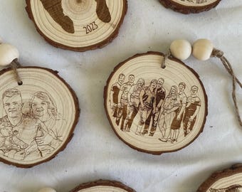 Personalized Laser Engraved Wood Ornament
