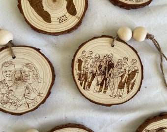Personalized Laser Engraved Wood Ornament