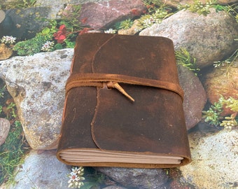 Handgefertigt Vintage Braun Leder Journal mit Spitze Leder Tagebuch Notizbuch Skizzenbuch 17 * 12cm 200 Seiten
