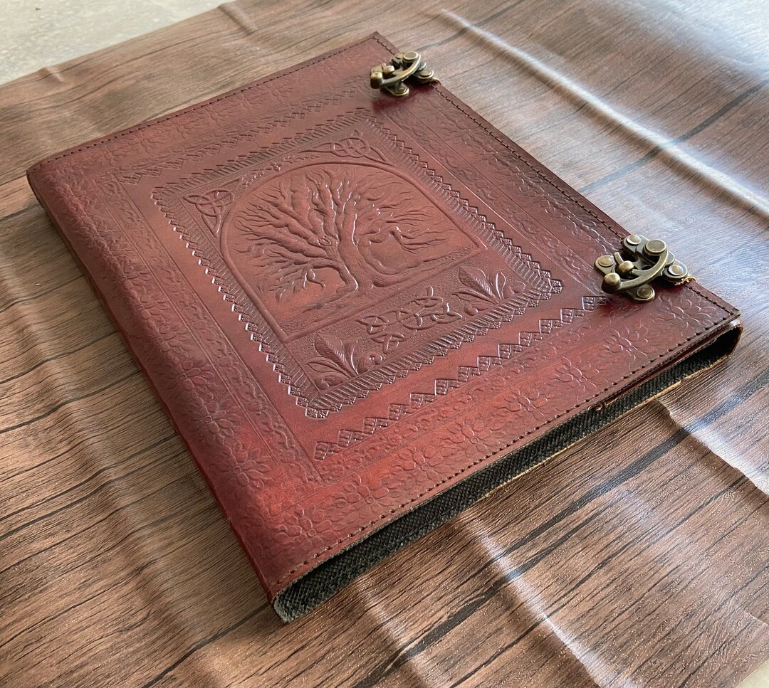 Leather 2 Ring Binder, Leather Grimore Binder, Leather Binder Cover