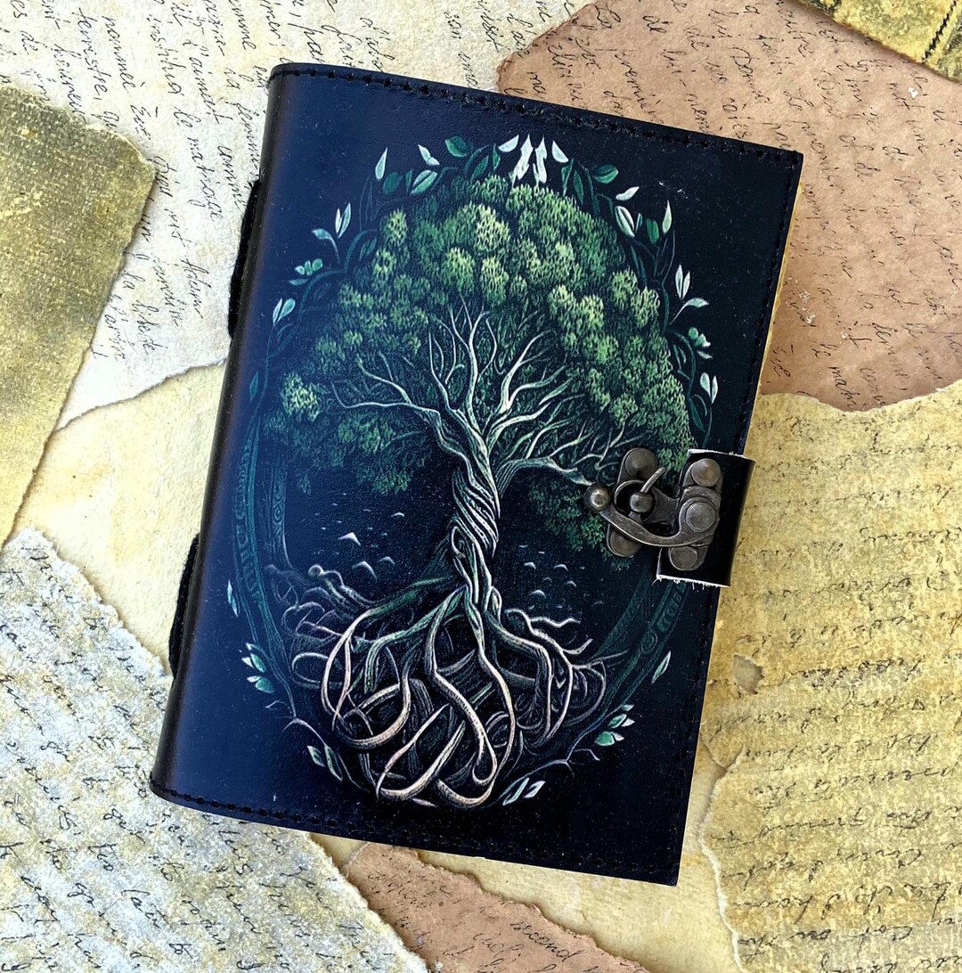Handmade Tree of Life Leather Journal: Deckle Edge Guest Book - Etsy