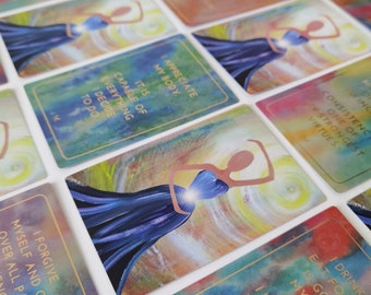 Affirmation Cards for Body Health, Paper Cards, Encouragement cards, Cotton bag, Spiritual, Inspirational, Cards for manifestation