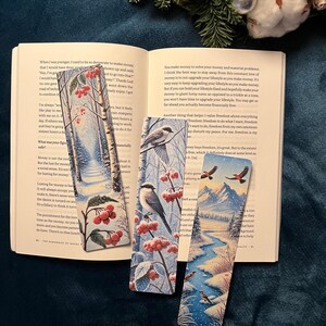Printable Bookmarks, Christmas Bookmarks, Winter Bookmarks, Digital, PDF, Book, Digital Art, Reading, Stationary, Bookmark set