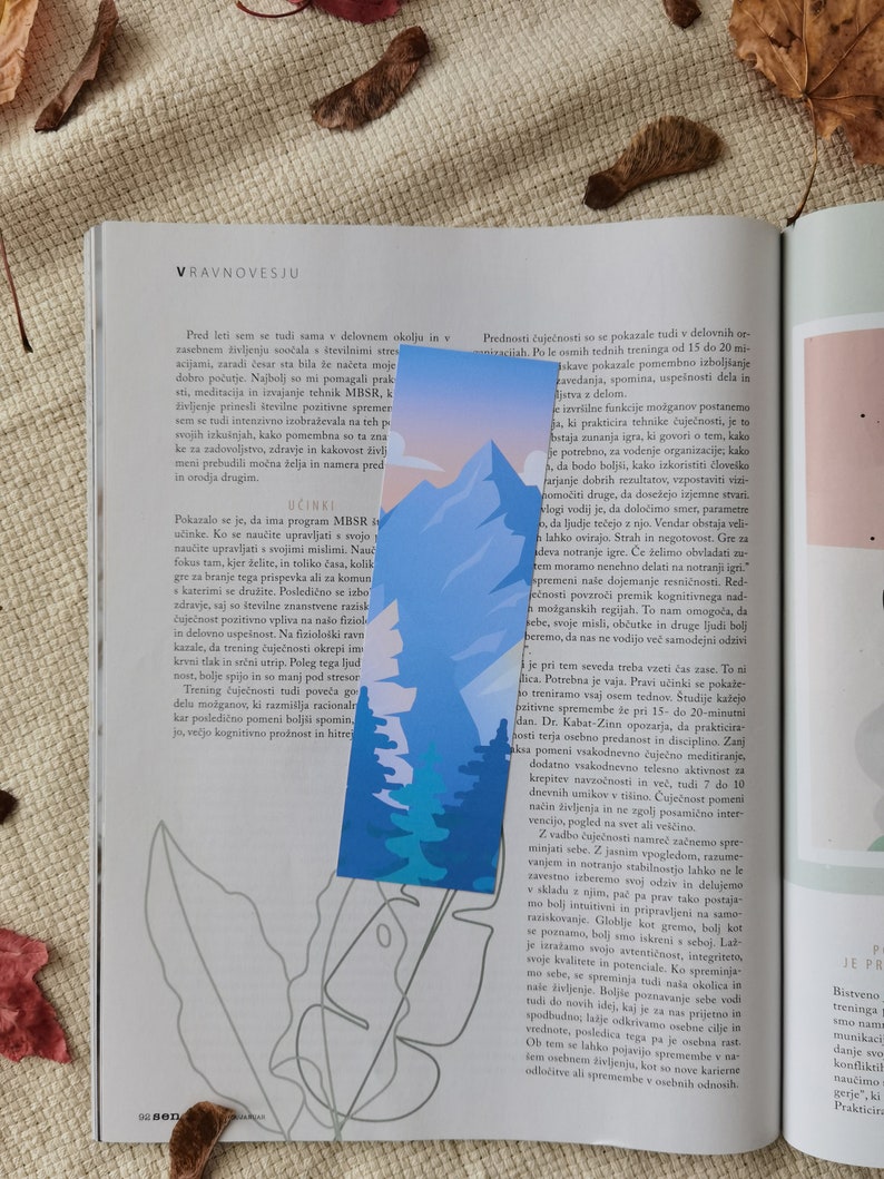 Printable Bookmarks, Nature Art, Download, Digital Product, PDF, Books, Digital Art, Illustration, Reading, Stationary, Bookmark set image 6
