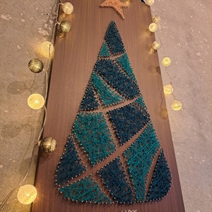 Kerstboomversiering, eenvoudige afdrukbare tekenreekskunst, kerstboomsjabloon, direct downloaden, afdrukbaar, doe-het-zelf-stringkunst, patroon