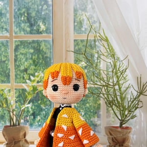 Anime doll crochet pattern, doll pattern, manga doll, amigurumi pattern, crochet doll pattern, anime character doll