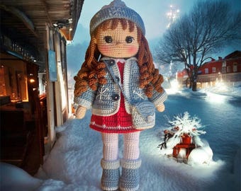 Damla Crochet Doll Pattern: Winter Amigurumi (PDF Pattern)