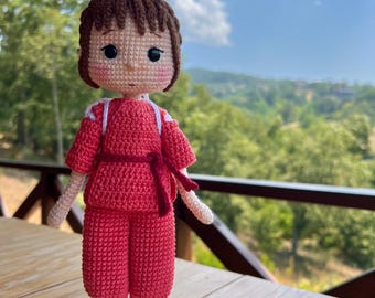 Chihiro Crochet Doll Pattern: Studio Ghibli Anime Amigurumi (English PDF file)