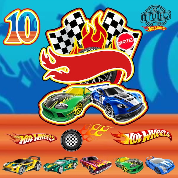 Hot Wheels Cake Topper Etsy Hot Wheels Cake Topper Etsy