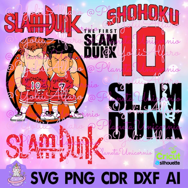 Slam dunk, slamdunk, slandunk, shohoku, Sanamichi Sakuragi, Kaede Rukawa, sakuragi, rakawa in svg, png, studio, dxf, cdr, jpg, ai