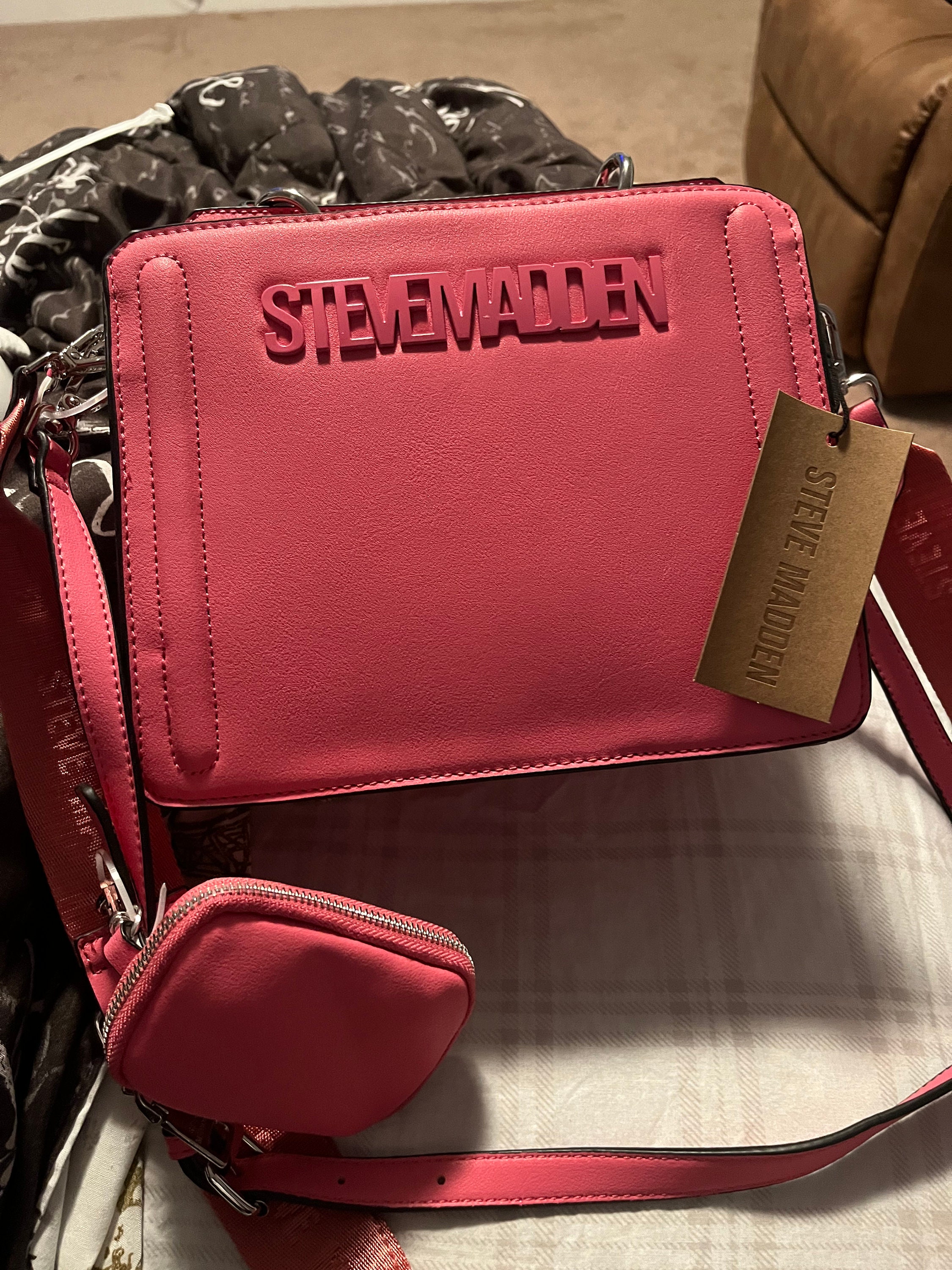 Steven Madden Pink Bevelyn Crossbody Small Tote credit guarantee