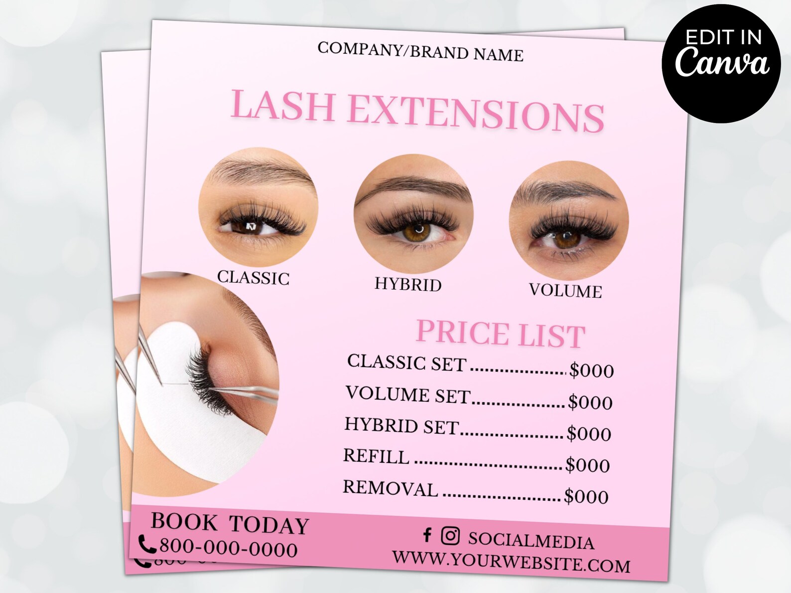Lash Extension Service Flyer Lash Extension Flyer Lash Etsy