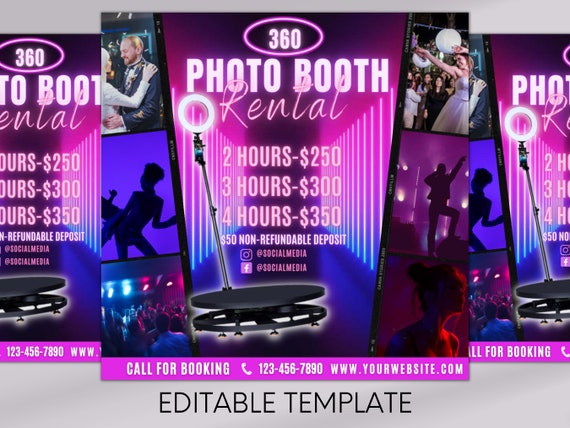360-photo-booth-360-photo-booth-flyer-event-flyer-party-etsy-singapore