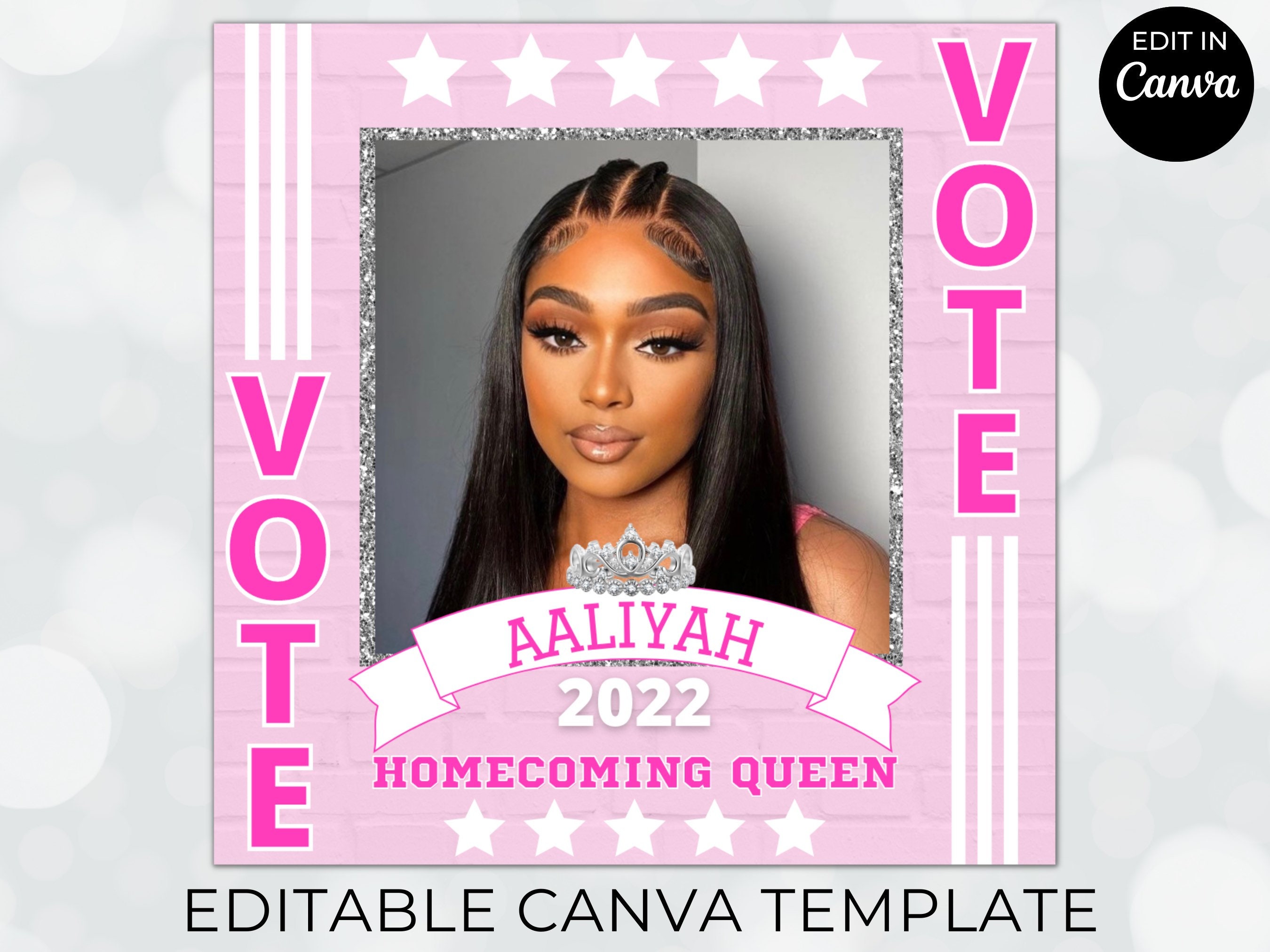 Vote Homecoming Queen Flyer Homecoming Flyer Campaign Flyer - Etsy