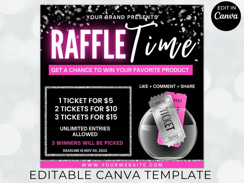 Raffle Flyer Raffle Template Raffle Time Flyer Giveaway Etsy Raffle Flyer Raffle Template Raffle Time Flyer Giveaway Etsy