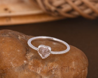 Exquisite Rose Quartz Ring, Gemstone Ring, Pink Statement Ring, 925 Sterling Silver Jewelry, Wedding Gift, Ring For Her