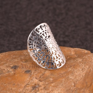 925 Sterling Silver Mandala Ring Sterling Silver Ring - Etsy