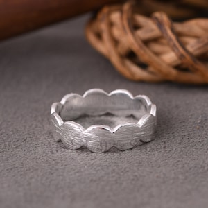 Perfect Hammered Band-Men&#39;s Silver Wedding Ring-Wedding Band-Simple and Unique-Solid Sterling Silver Hammered Band-Rustic Band- For Her.