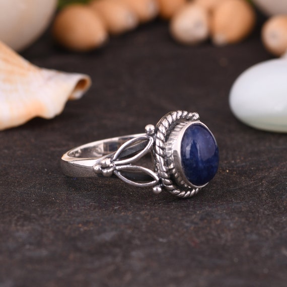 Lapis Lazuli Ring, lapis Lazuli Gemstone Ring, 925 Sterling Silver
