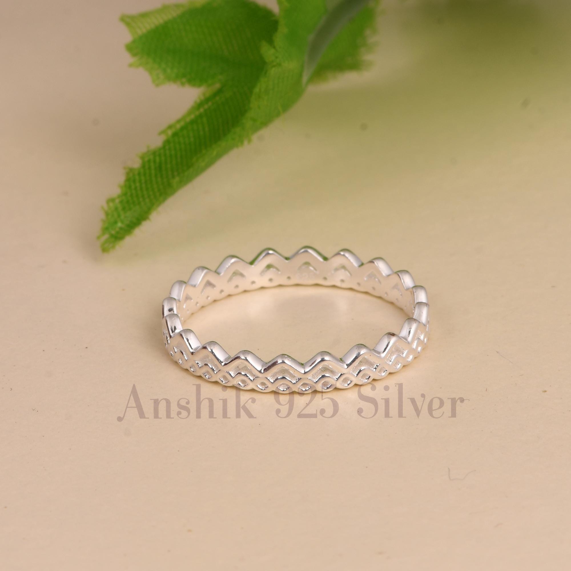 Beautiful Zig Zag Ring , 925 Sterling Silver Ring , Handmade
