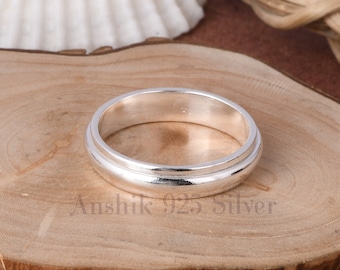 Fidget Ring -  Sterling Silver Spinner Ring - Fidget Ring For Anxiety for Women- Cool Spinner Ring- Men's Wedding Band Ring- Relief Ring