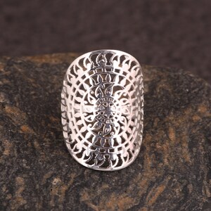925 Sterling Silver Mandala Ring Sterling Silver Ring - Etsy
