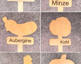 Garden signs/bed signs/plant signs water-resistant….suitable for outdoor use…eye-catchers for every bed…name tags