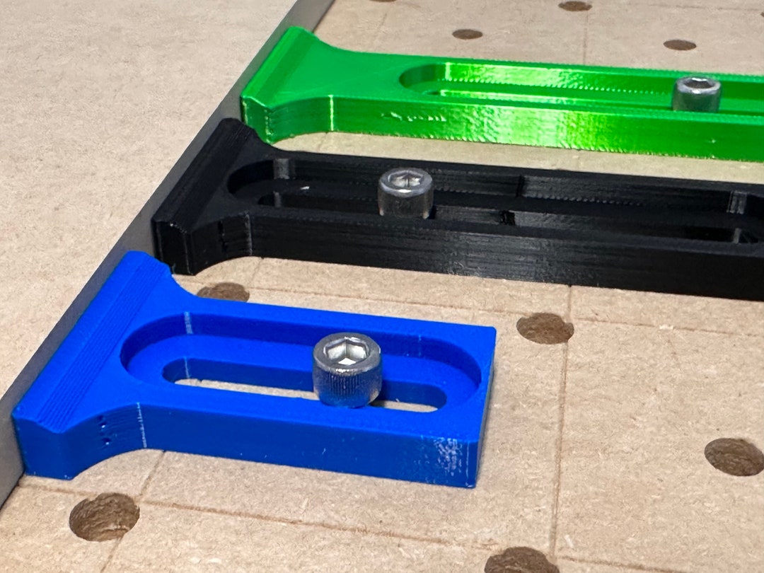 CNC Side Clamps Low Profile, 3D Printed CNC Clamps and Fences With Bolt Channels, Clamp Hold