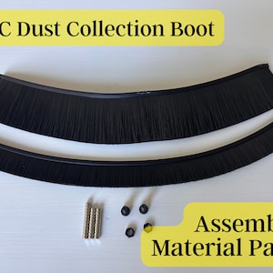 CNC Dust Boot Assembly Material Pack for 3D printing, 3D Printed CNC Dust Shoe for Dust Extraction during Carving