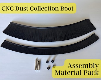 CNC Dust Boot Assembly Material Pack for 3D printing, 3D Printed CNC Dust Shoe for Dust Extraction during Carving