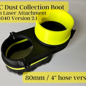 Bota antipolvo CNC con soporte láser MS8040L, manguera de 4 pulgadas con cuerpo de 80 mm, zapata antipolvo CNC impresa en 3D compatible con láseres J Tech, láser Carve