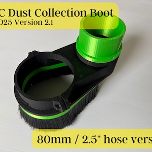 Bota antipolvo CNC MS8025, cuerpo de 80 mm, manguera de 2,5 in, zapata antipolvo CNC impresa en 3D para extracción de polvo durante el tallado