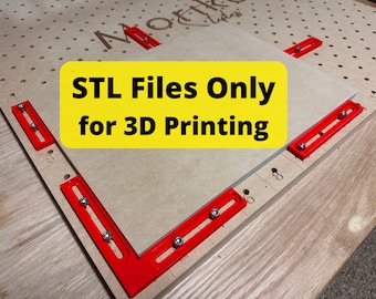 CNC Fences Low Profile Digital Files, 3D Printed CNC Corner and Side Fences with Bolt Channels, Clamp Hold Down Wood Material