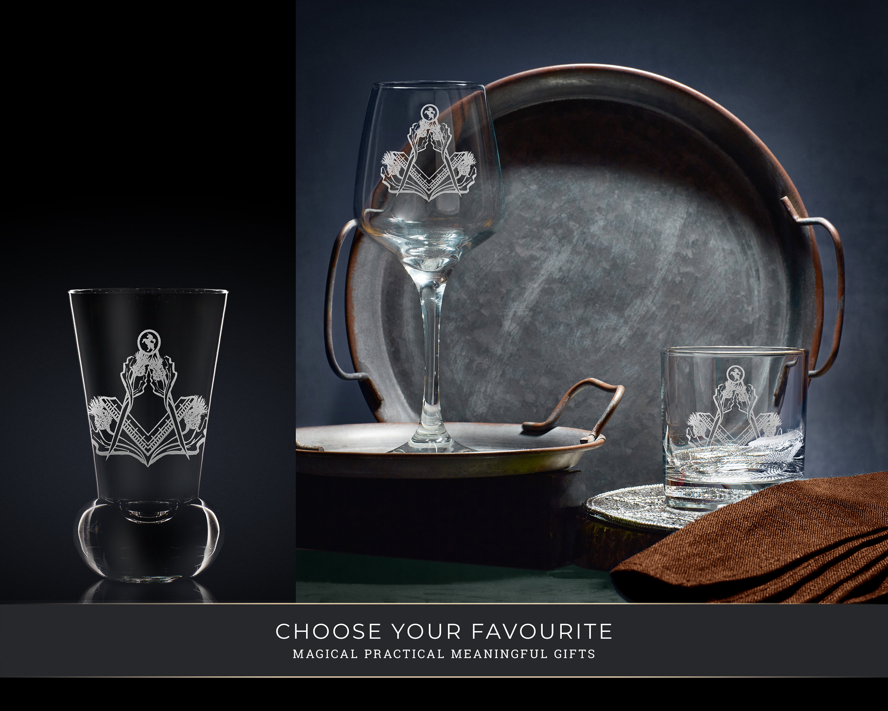 Scottish Masonic Whisky Glass Scotland's National Etsy UK