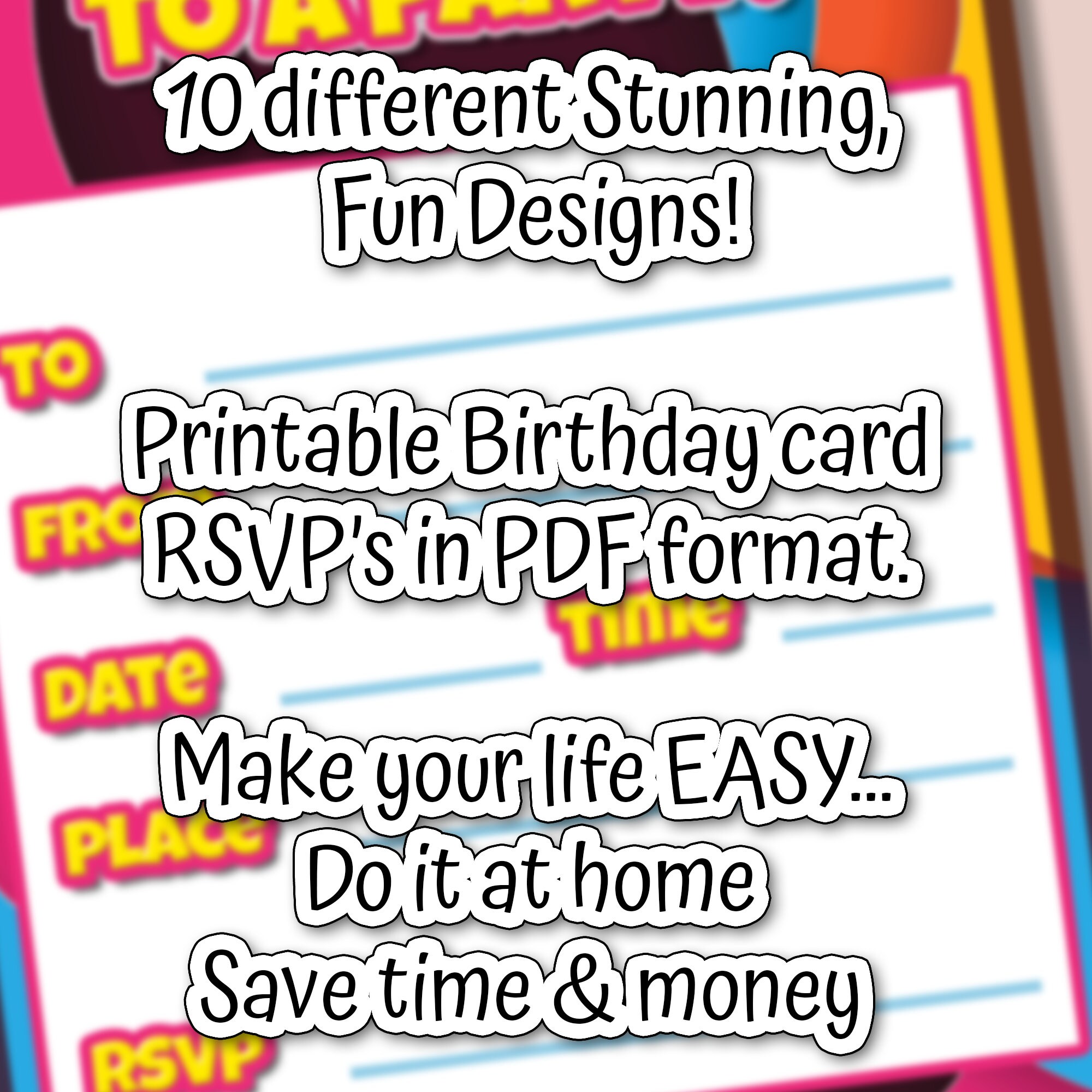 Birthday Party RSVP Cards for Your Kids Perfect Party - Etsy